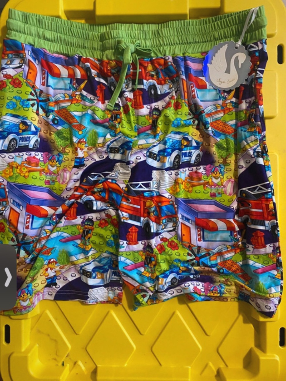 Sugar Swan Men’s XL bamboo shorts NWT Lego